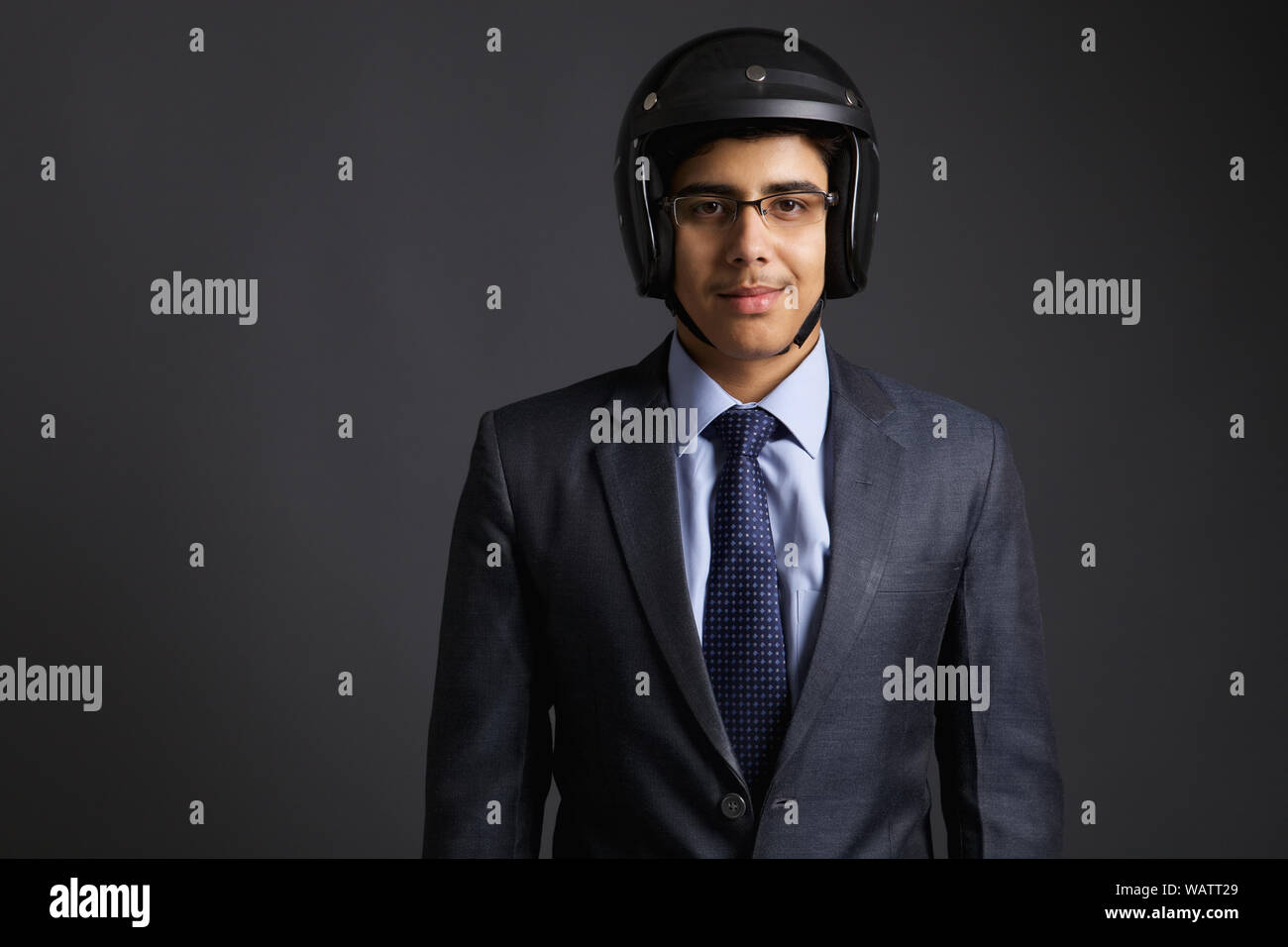 Man wearing crash helmet hi-res stock photography and images - Alamy