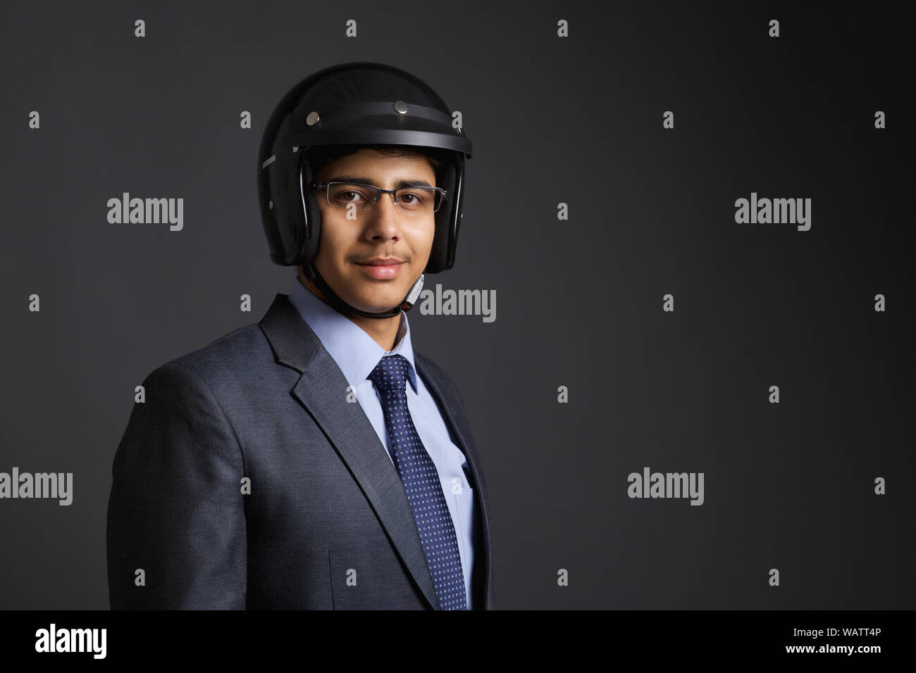 Man wearing crash helmet hi-res stock photography and images - Alamy