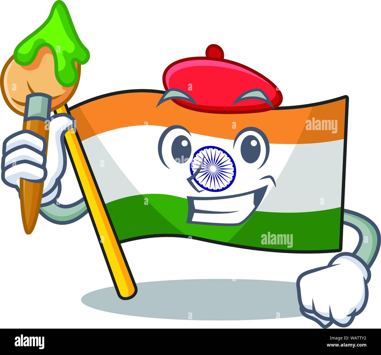 Artist Indian flag kept in cartoon drawer Stock Vector Image & Art - Alamy