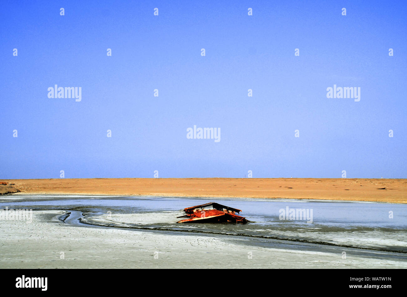 The Sidoarjo mud flow disaster Stock Photo