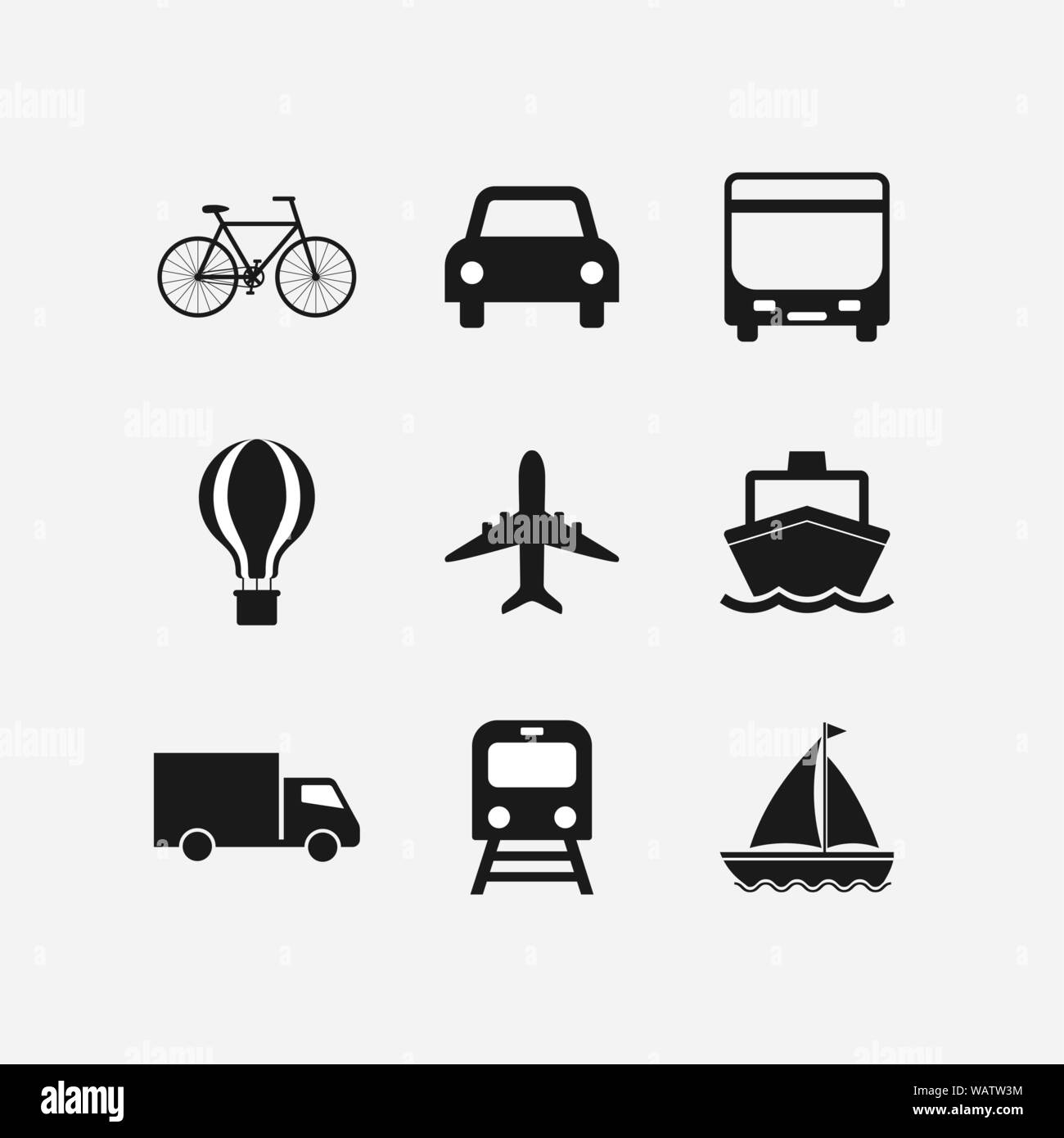 Logistics, transport, vehicle icon. Vector illustration, flat design. Stock Vector