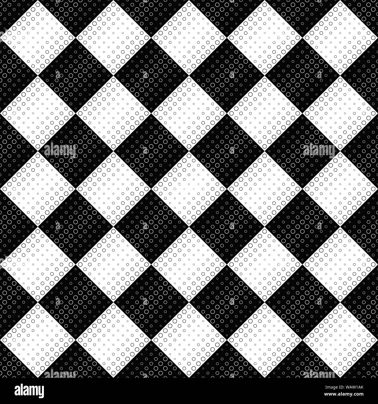 Seamless circle pattern background - black and white abstract vector ...