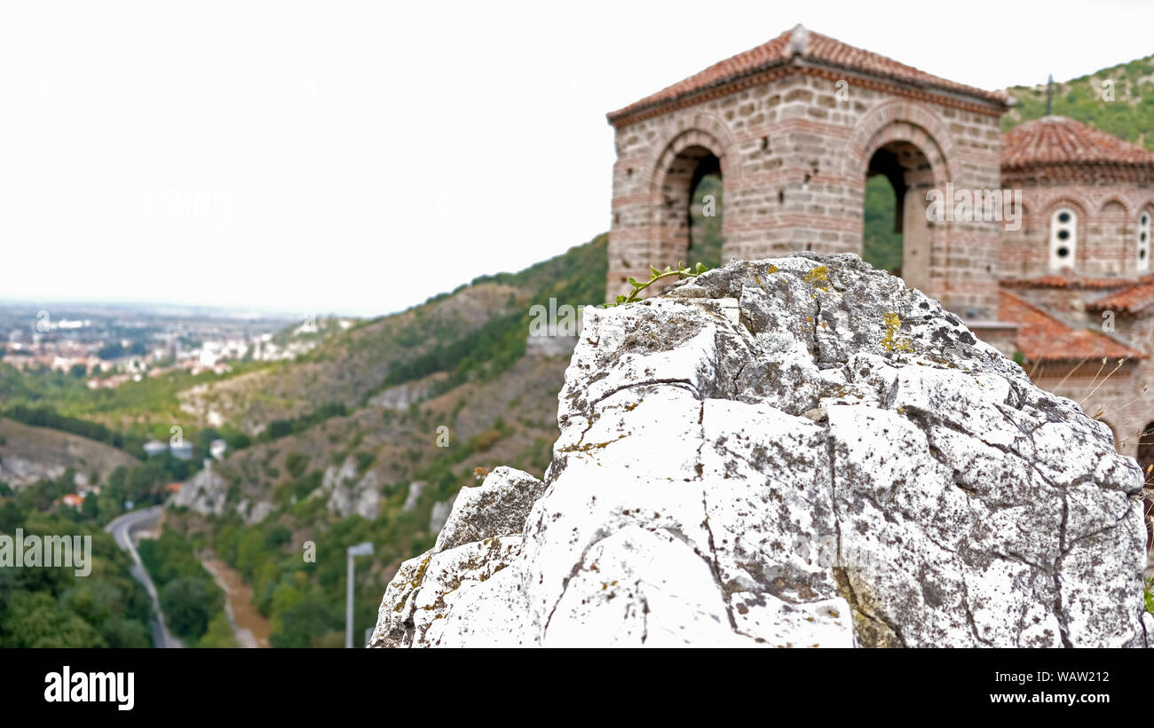 View of Church of the Holy Mother of God, Asen's Fortress Stock Photo