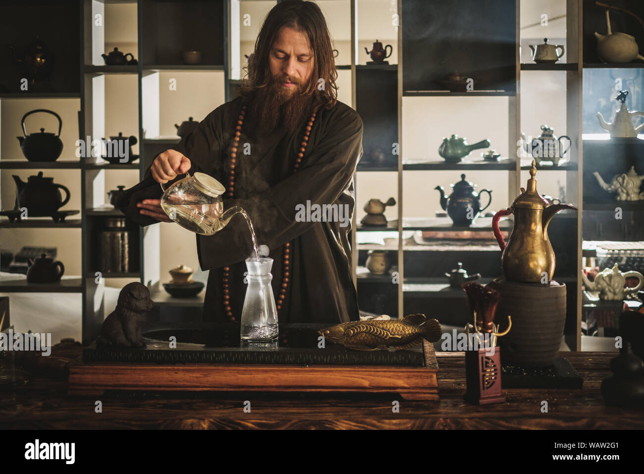 Tea ceremony is perfomed by tea master Stock Photo - Alamy