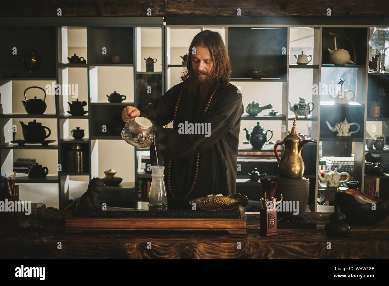 Tea ceremony is perfomed by tea master Stock Photo - Alamy