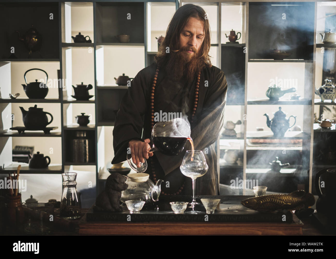 Tea ceremony is perfomed by tea master Stock Photo - Alamy