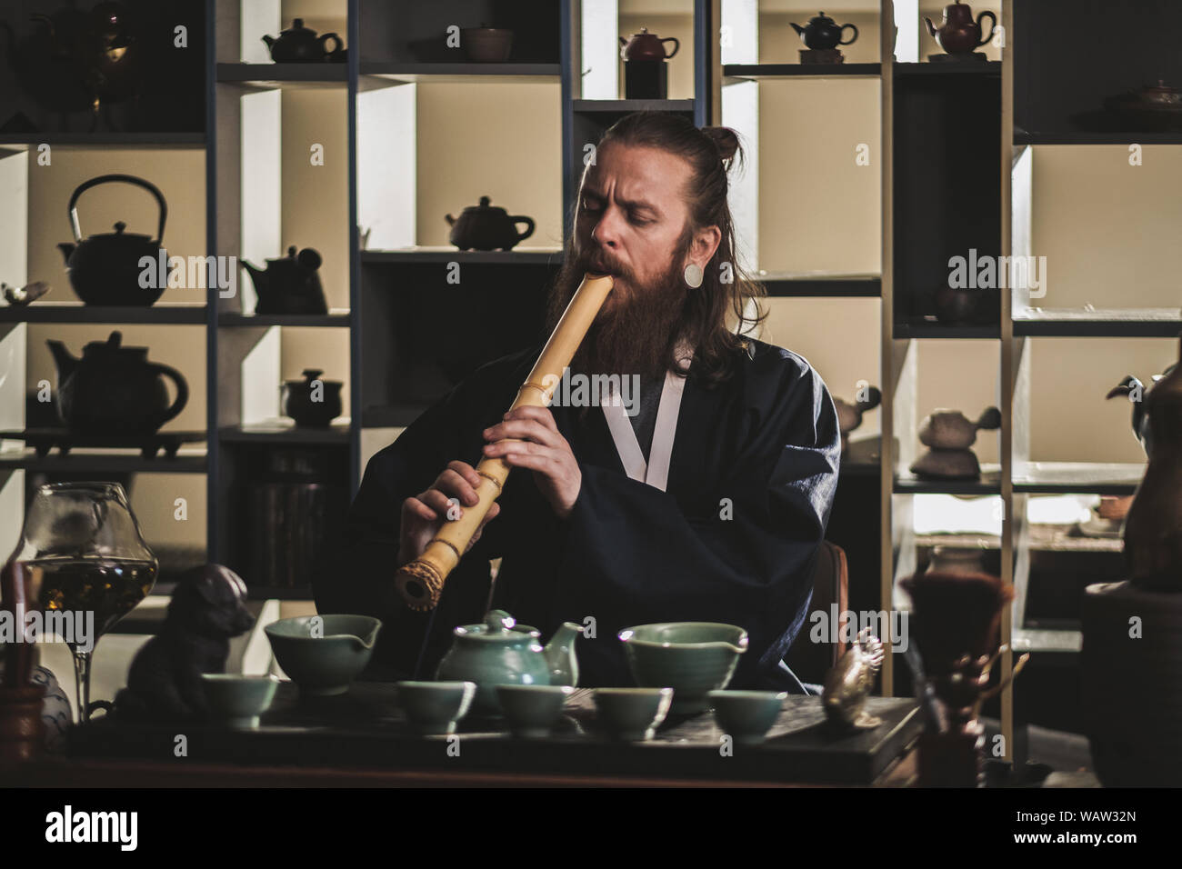 Tea ceremony is perfomed by tea master Stock Photo - Alamy