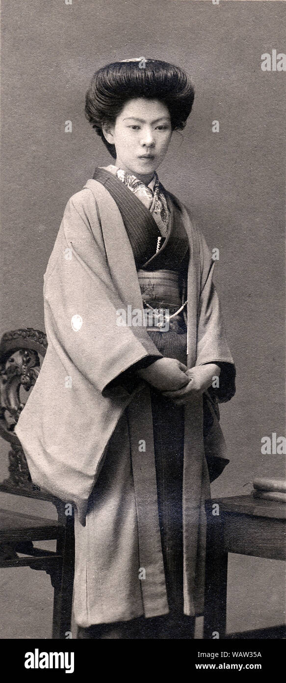 1910s Japan - Japanese Woman in Kimono ] — Young Japanese woman in
