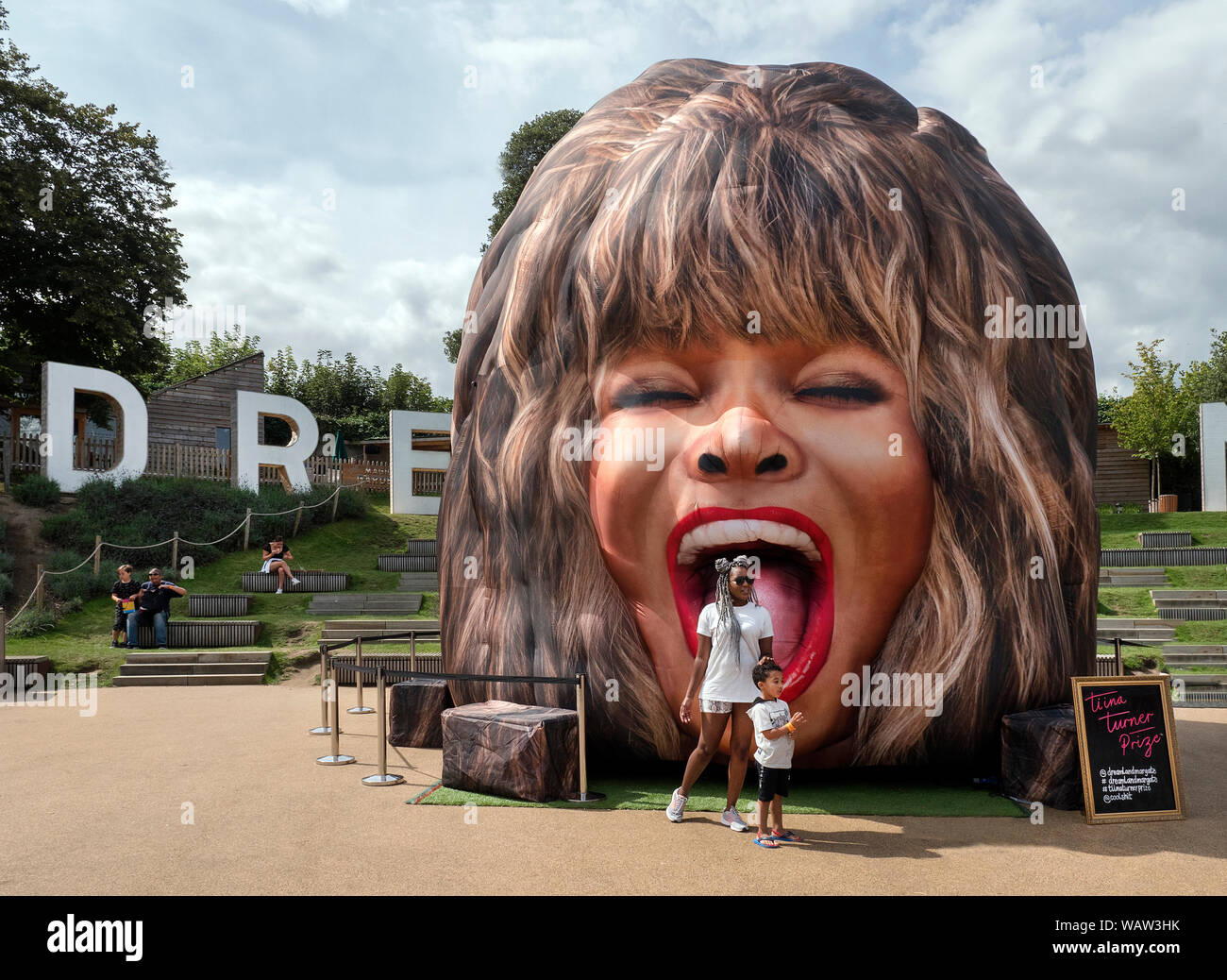 Tina Turner Prize inflatable sculpture in Dreamland Theme Park Margate Kent. Stock Photo