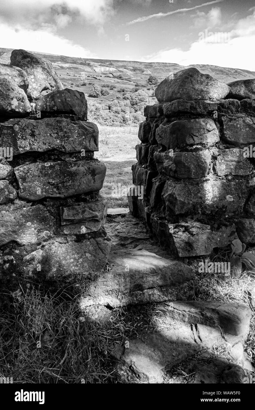 Wooden gates and stiles of the Yorkshire Dales Stock Photo