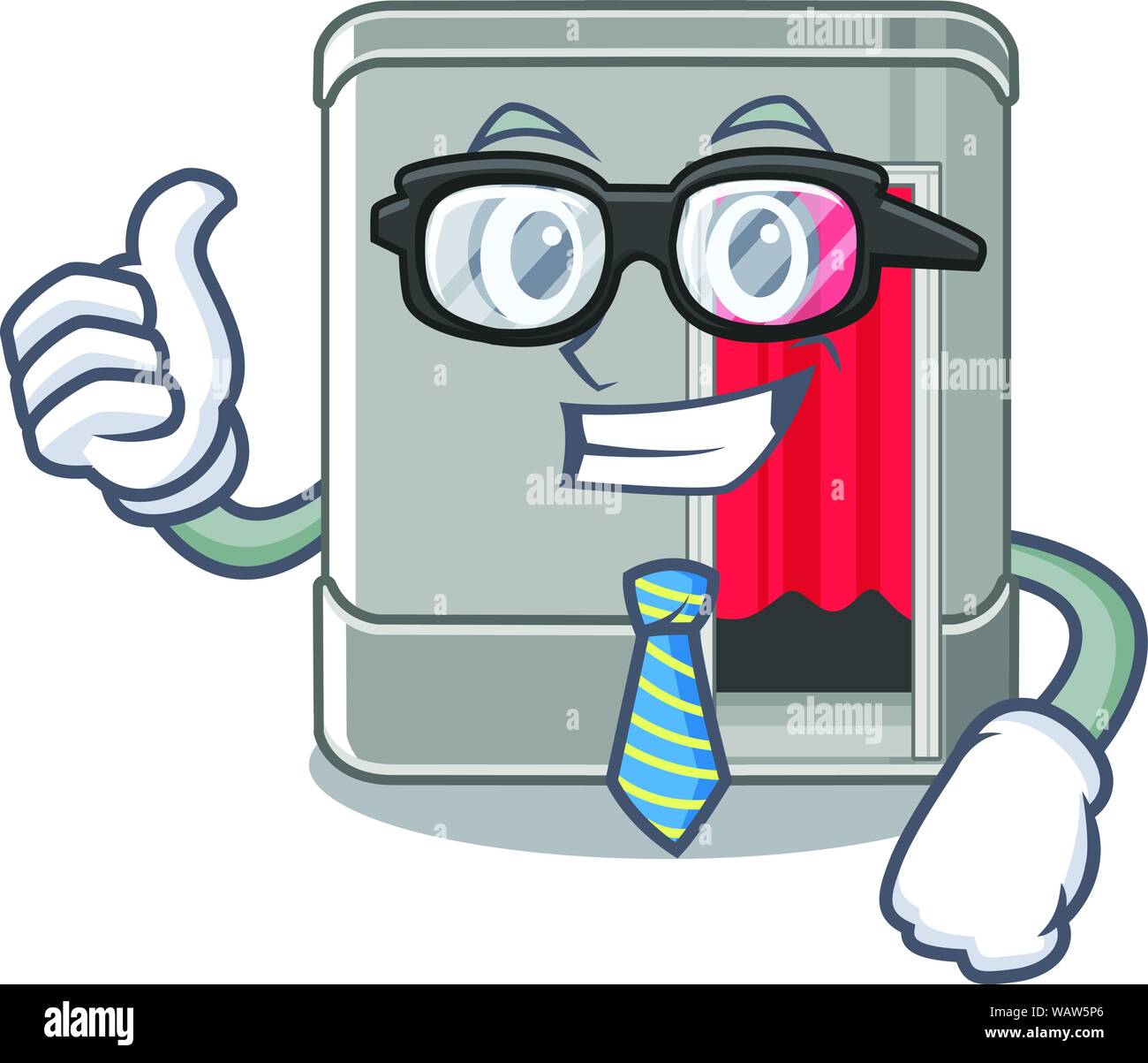 Businessman cartoon photo booth in living room Stock Vector Image & Art