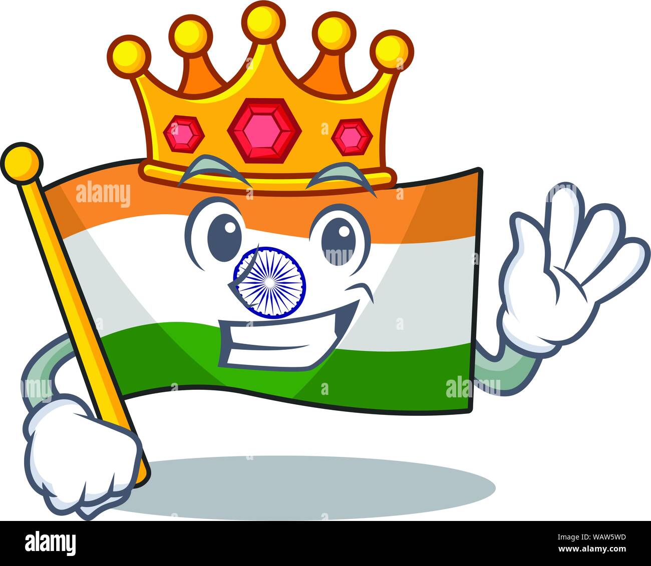 King indian flag kept in cartoon cupboard Stock Vector Image & Art - Alamy