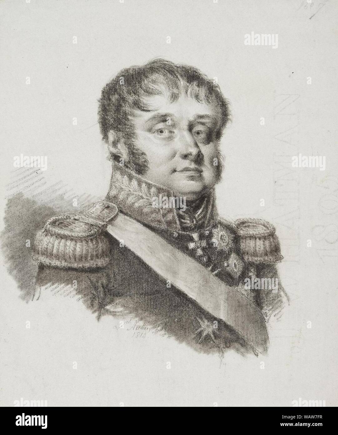 Duke Alexander of Württemberg (1771–1833) by Louis de Saint-Aubin - Hermitage. Stock Photo