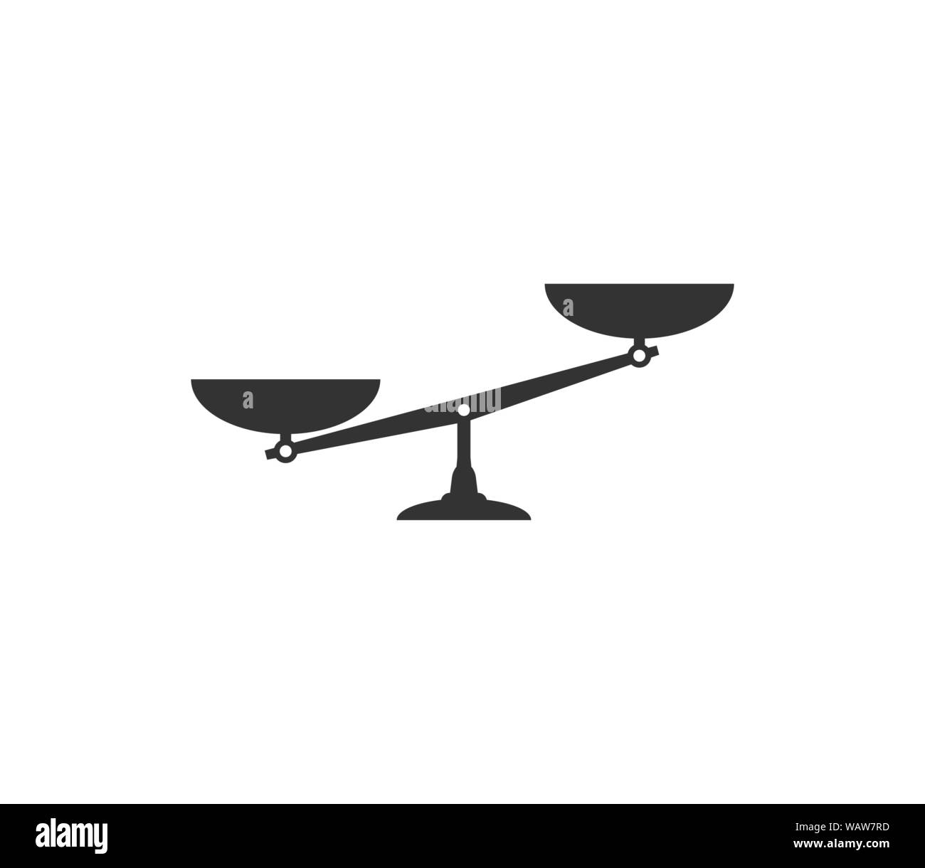 Balance scale icon. Vector illustration flat Stock Vector Image & Art