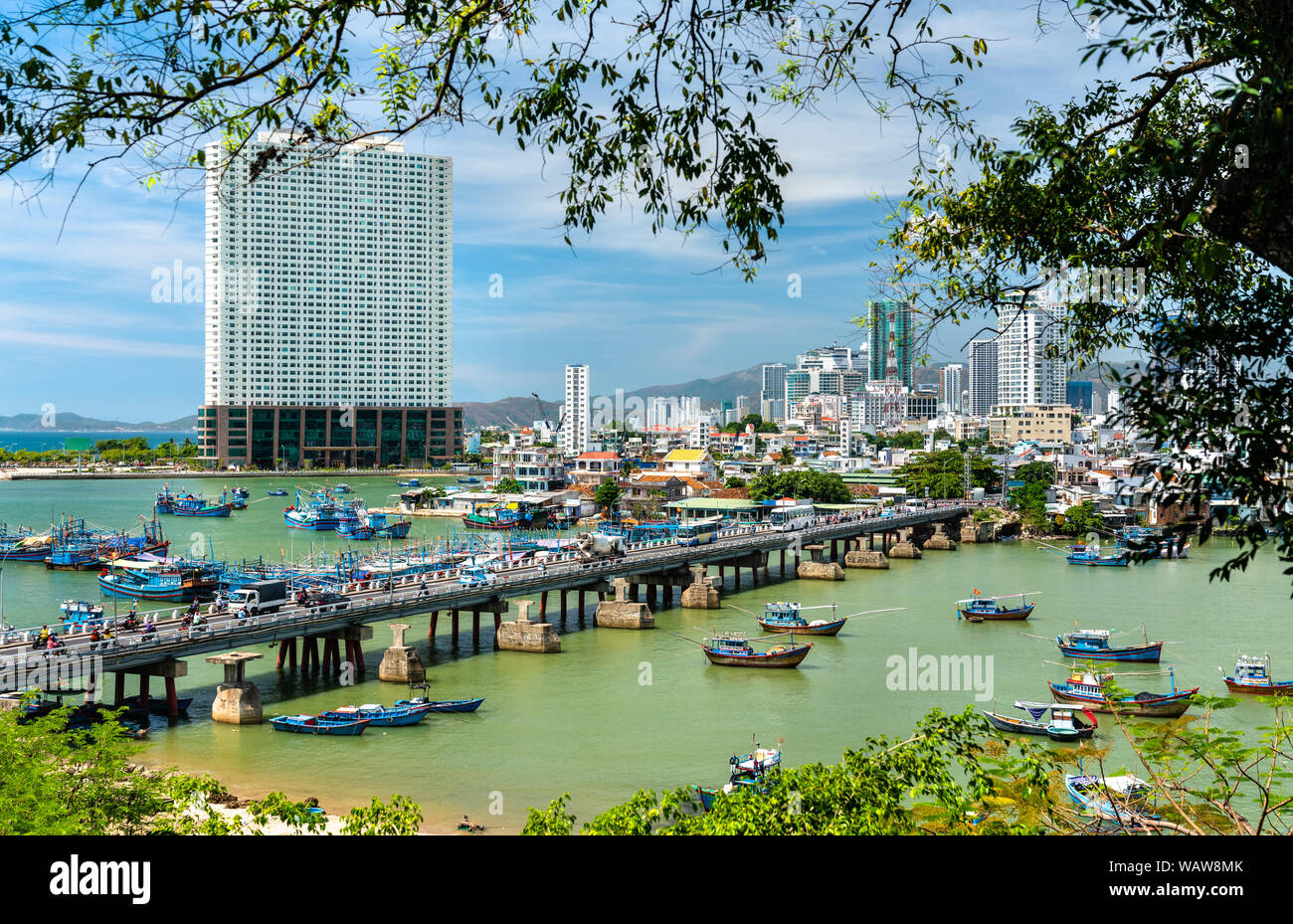 View of Nha Trang city in Vietnam Stock Photo