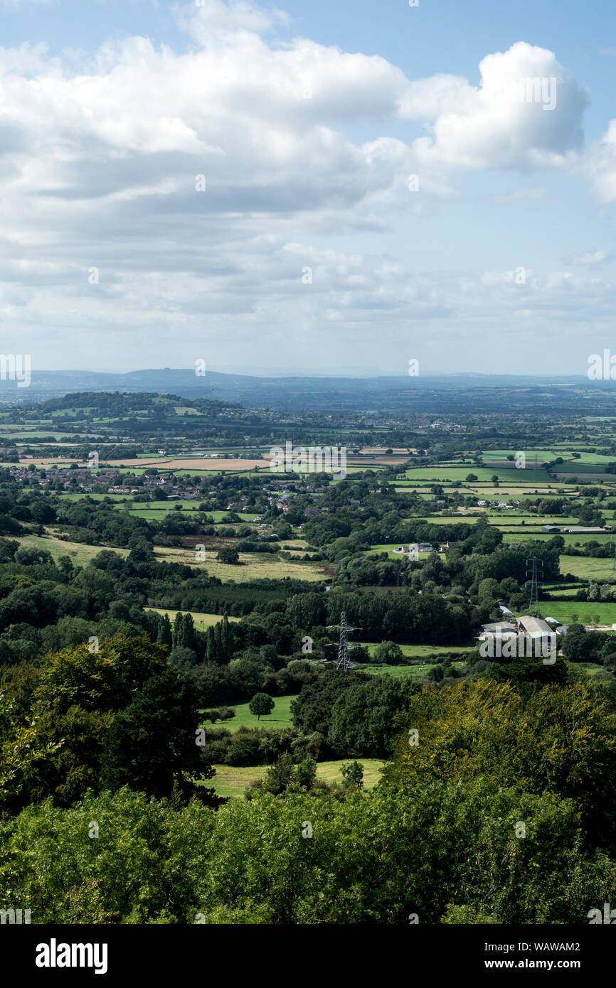 Gloucestershire landscape in summer from Leckhampton Hill, England, UK Stock Photo