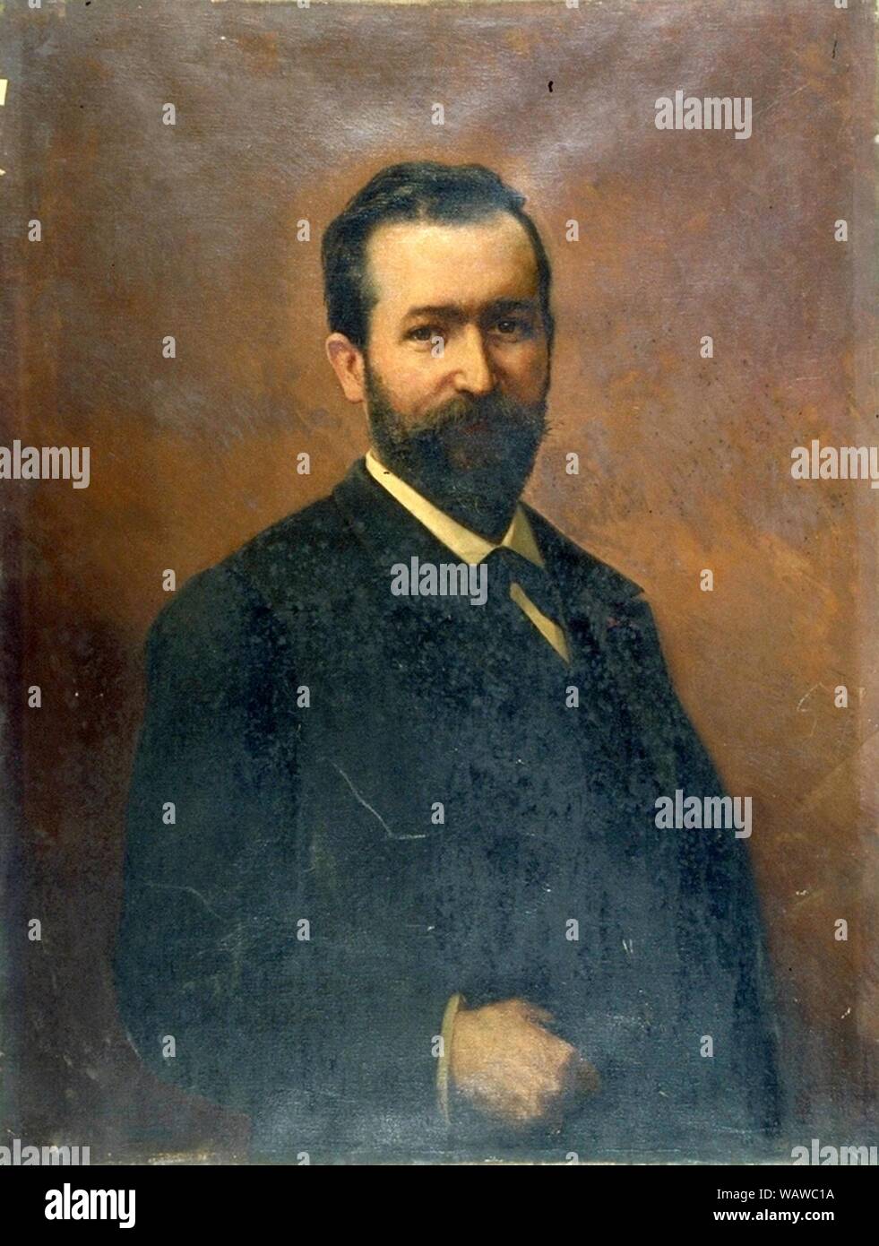 Dupain E-L - Portrait d'homme (1888). Stock Photo
