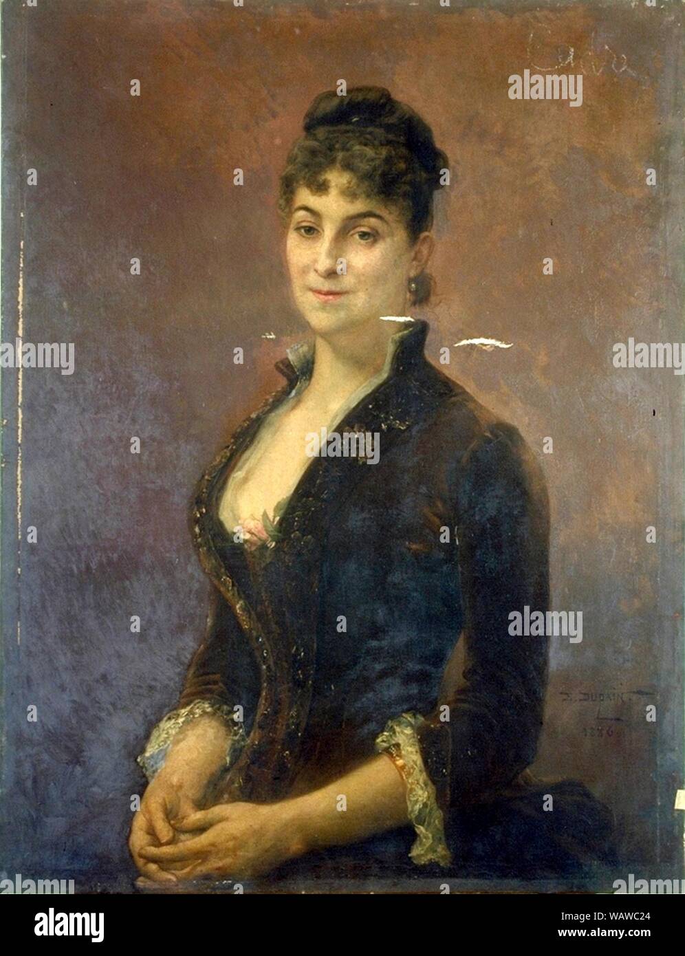 Dupain E-L - Portrait de femme (1886). Stock Photo
