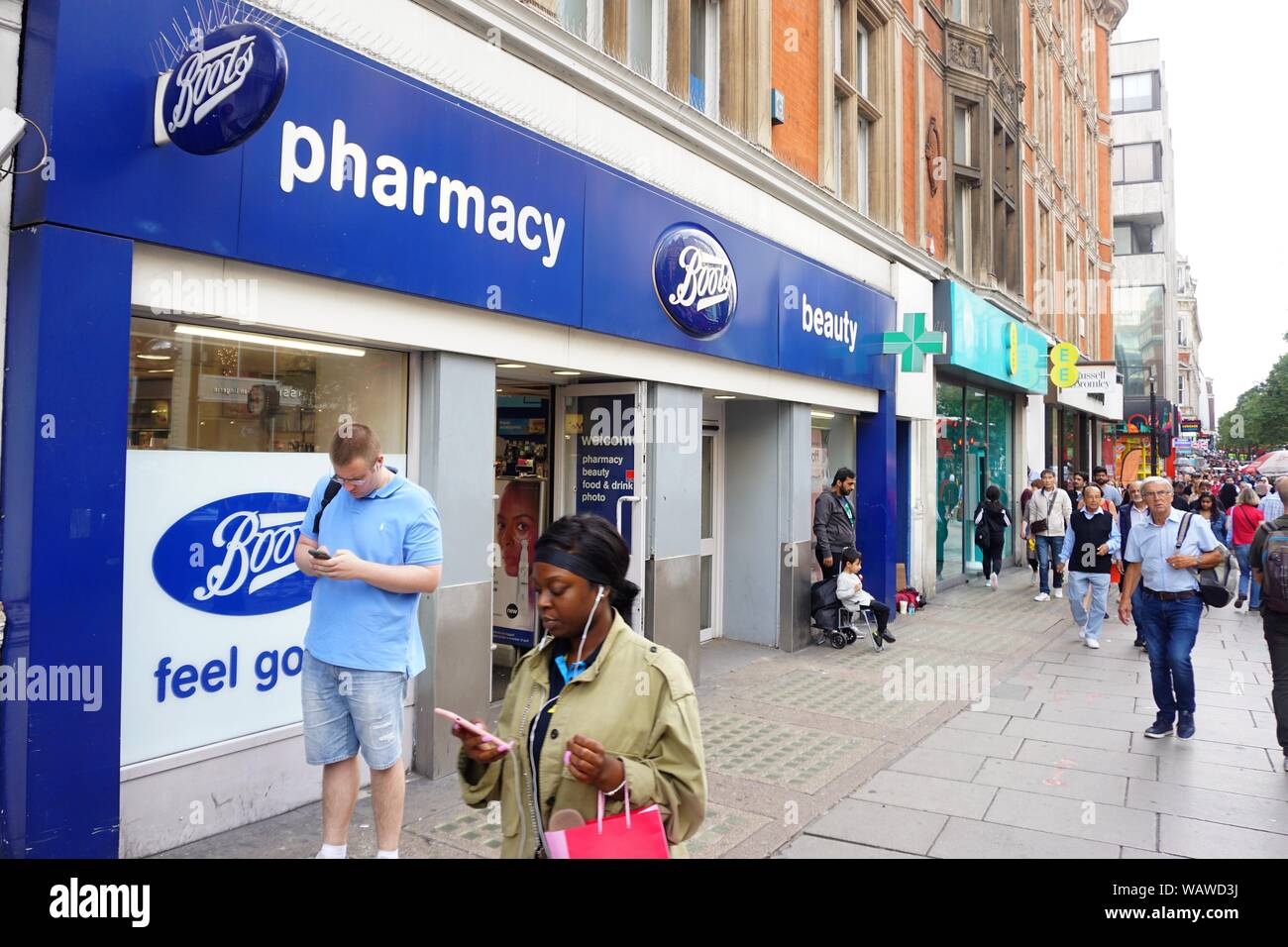 Boots pharmacy outlet in Oxford Street, London, UK Stock Photo - Alamy