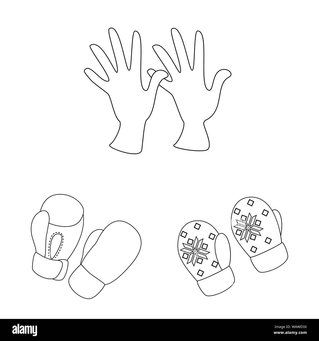 Isolated object of accessory and style symbol. Set of accessory and distinctive stock symbol for web. Stock Vector