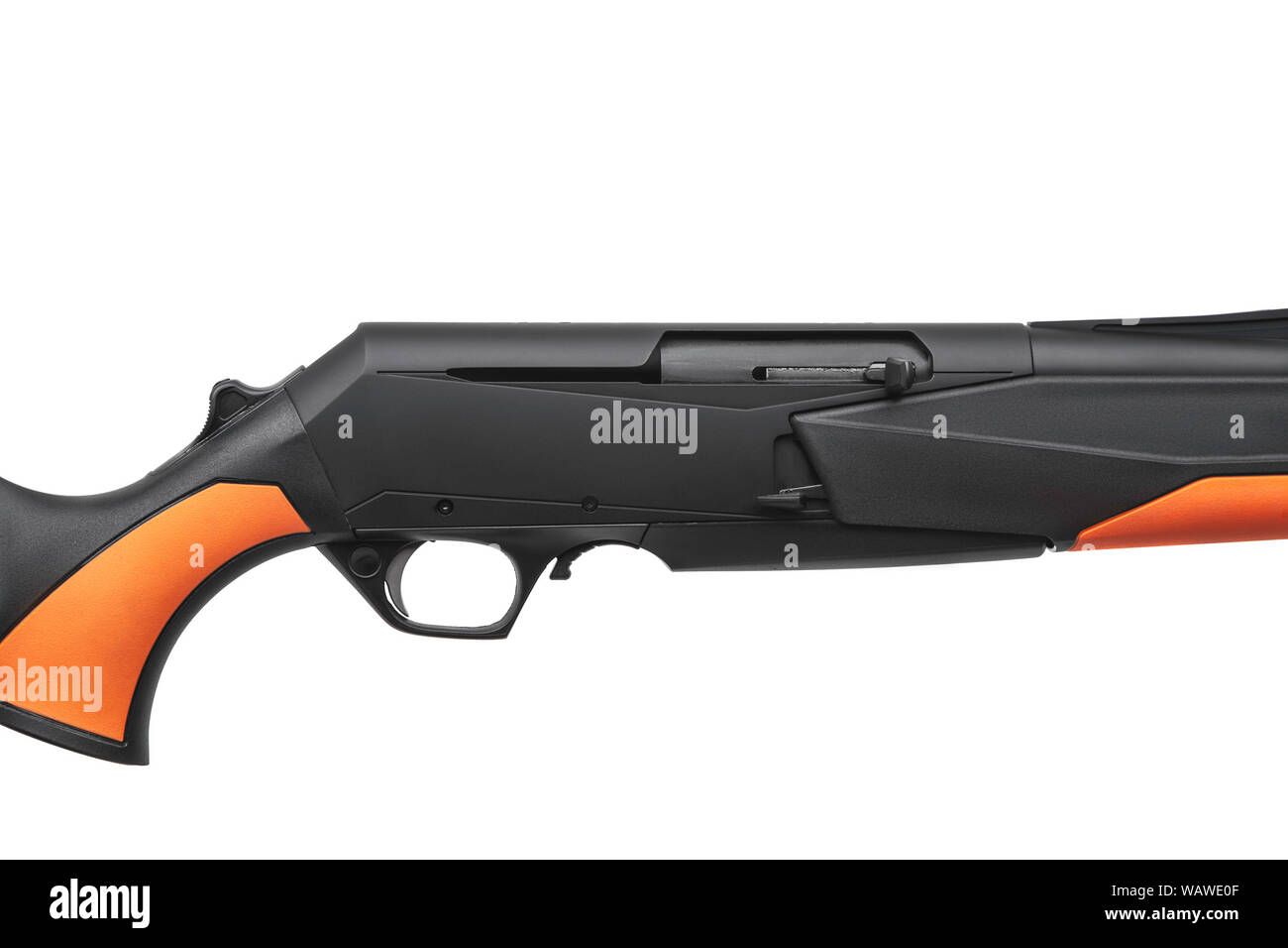 modern semiautomatic hunting rifle isolated on white background Stock