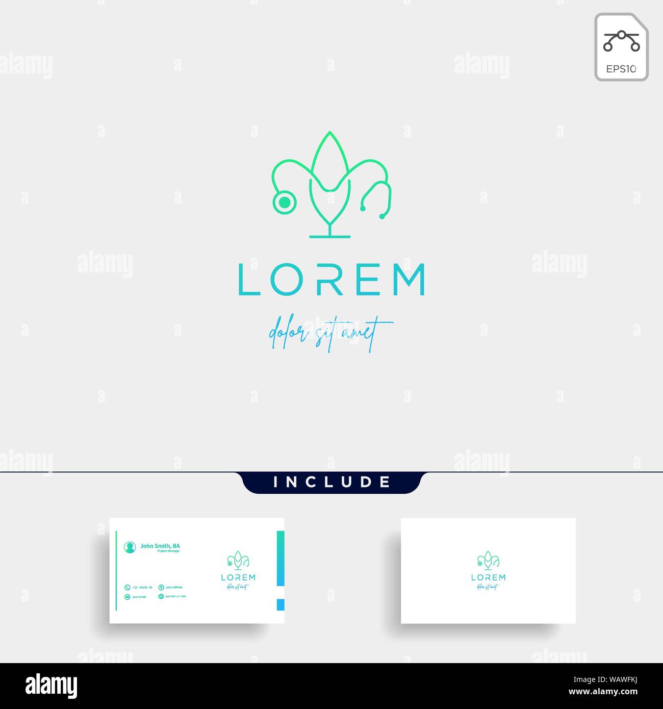 medical leaf logo design vector nature medicine Stock Vector Image ...