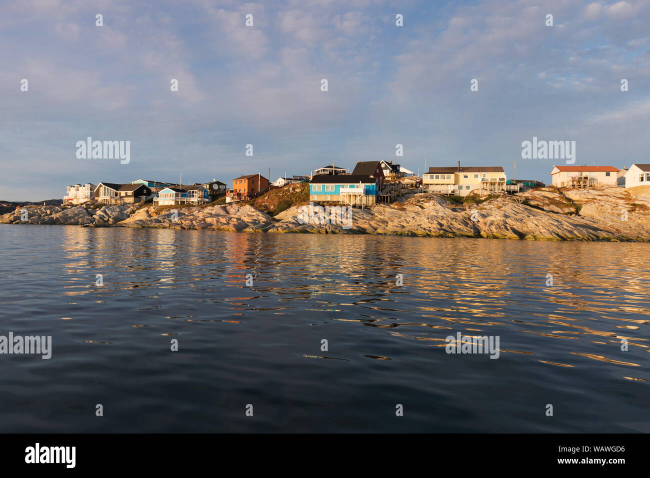 The colorful houses of Rodebay, Greenland. This settlement is located