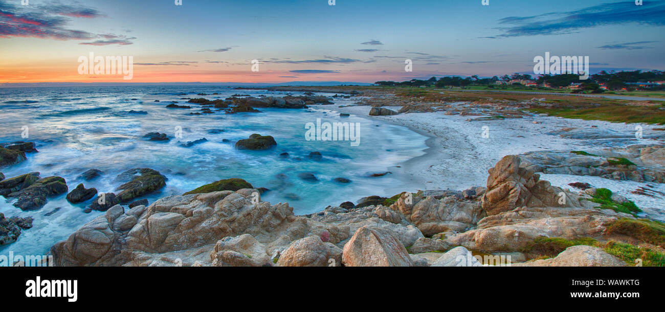 Landscape along the famous 17 Mile Drive in northern California near Carmel. Stock Photo