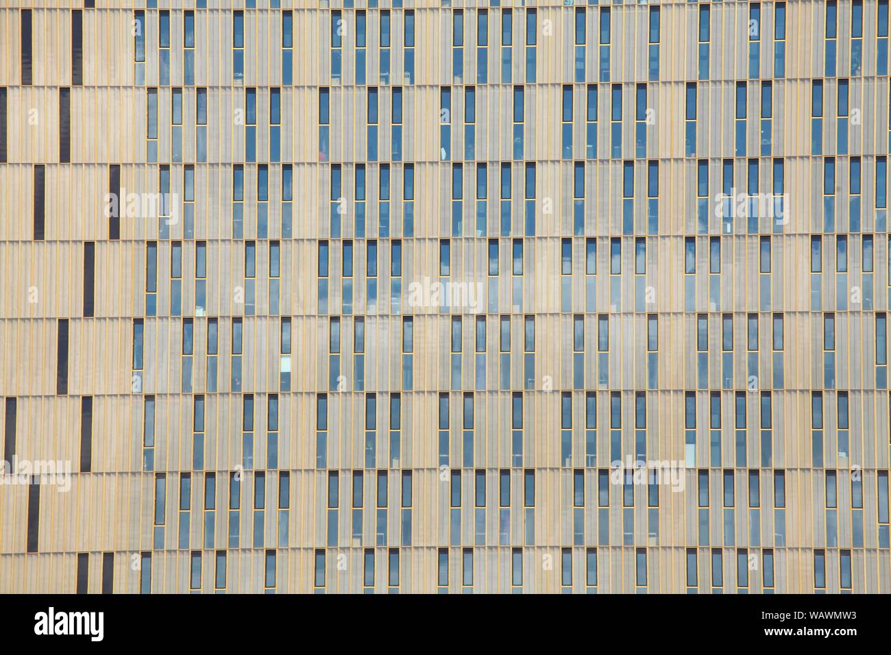 Facade at the office tower of the European Court of Justice, EU building, Kirchberg Centre, Luxembourg City, Luxembourg Stock Photo