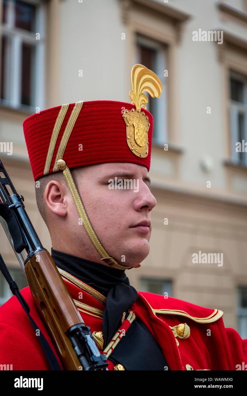 The Changing of the Guard, Croatian soldiers in historical regalia in