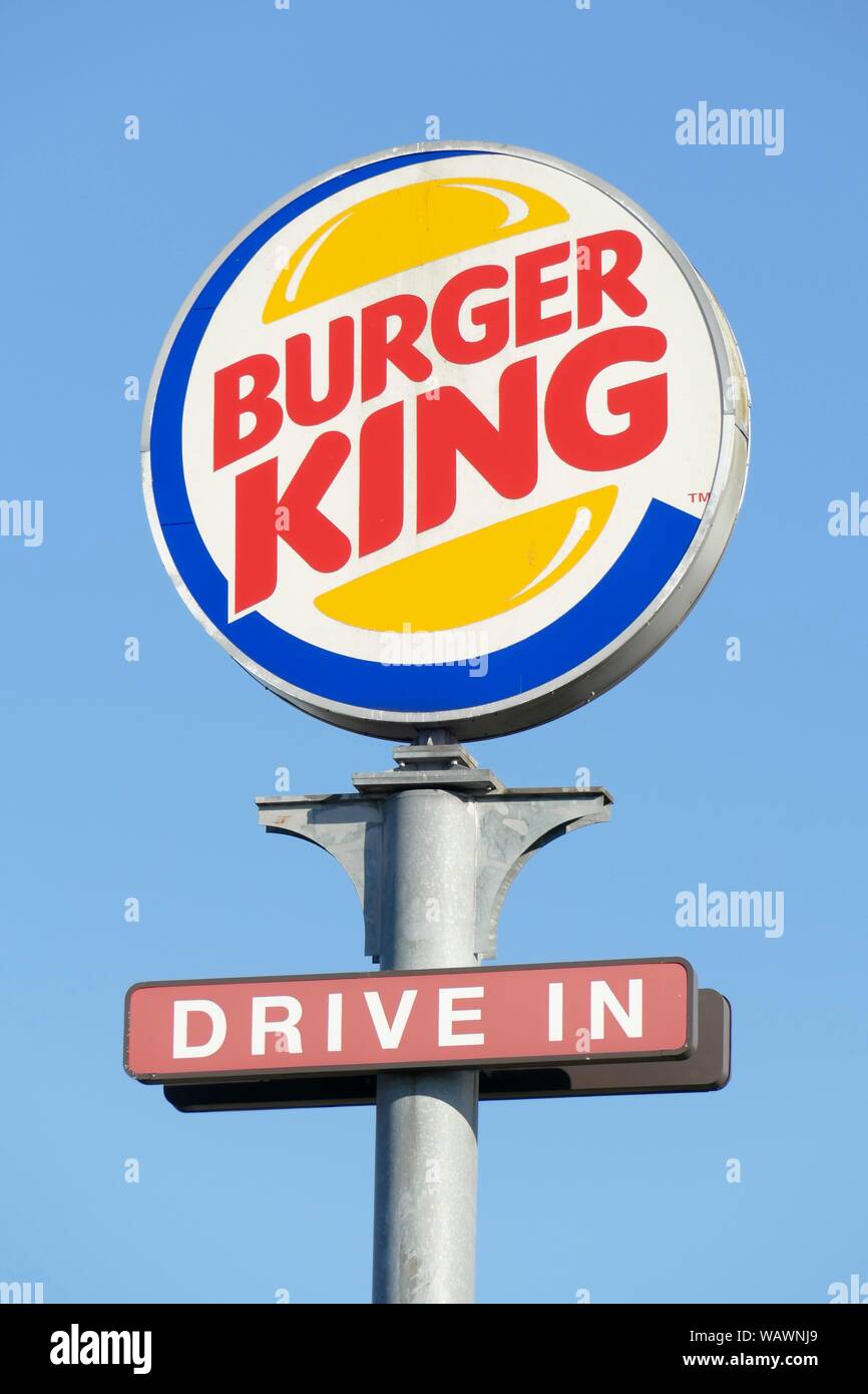 Sign Burger King, Drive in, Germany Stock Photo - Alamy