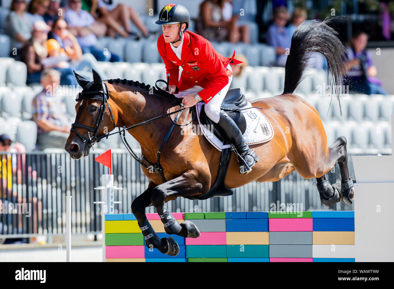 Euro Equestrian Rider Rotterdam, Netherlands. 22nd Aug, 2019. European championship ...