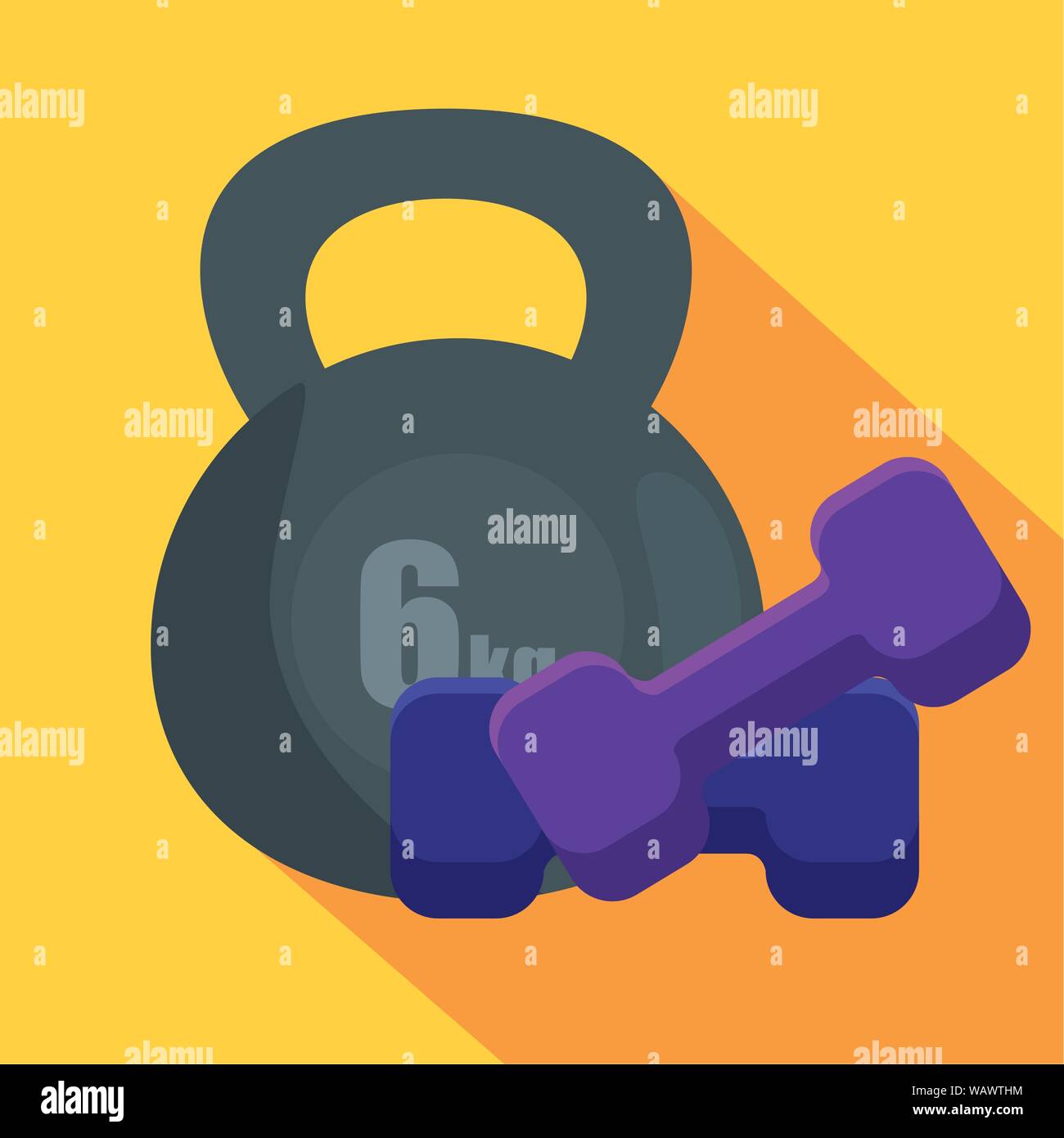 weight and dumbbells to sport activity exercise Stock Vector Image ...