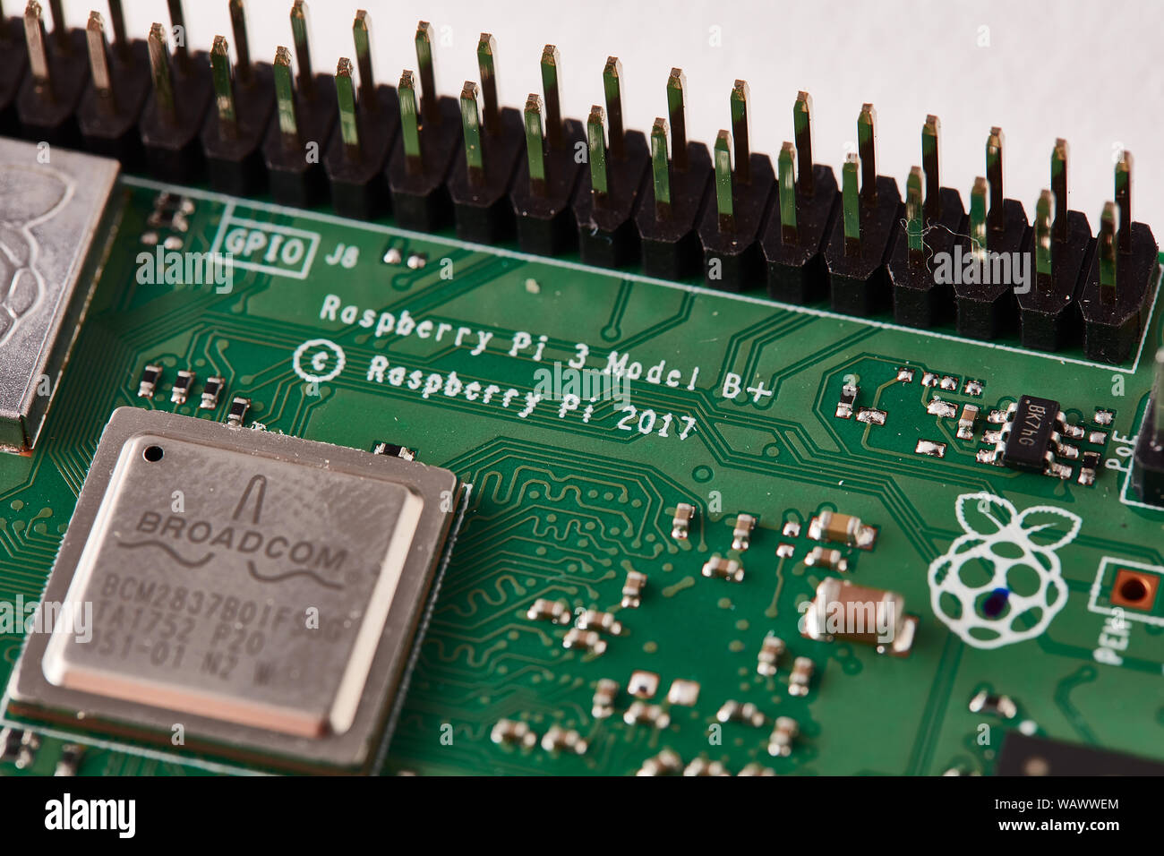 Raspberry Pi 3 B+ Stock Photo