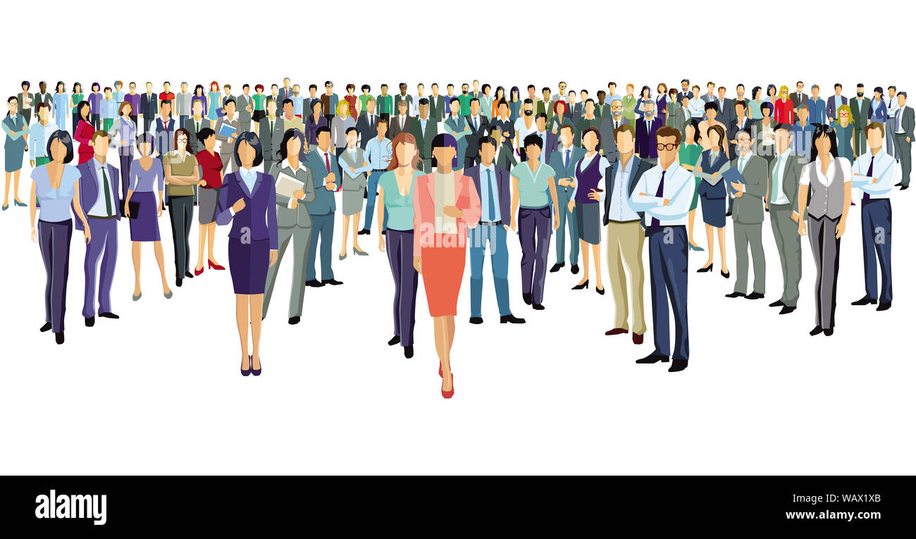 a group of business people are standing together Stock Photo - Alamy