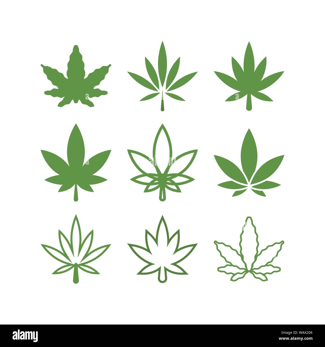 Cannabis graphic design template vector isolated illustration Stock
