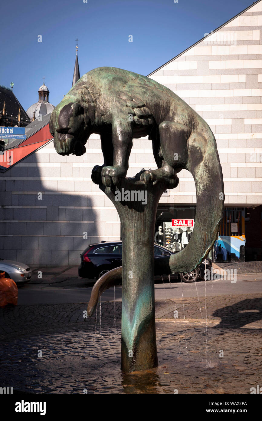 the Bahkauv sculpture on Buechel square, Aachen, North Rhine-Westphalai, Germany.  die Bahkauv Skulptur am Buechel, Aachen, Nordrhein-Westphalen, Deut Stock Photo