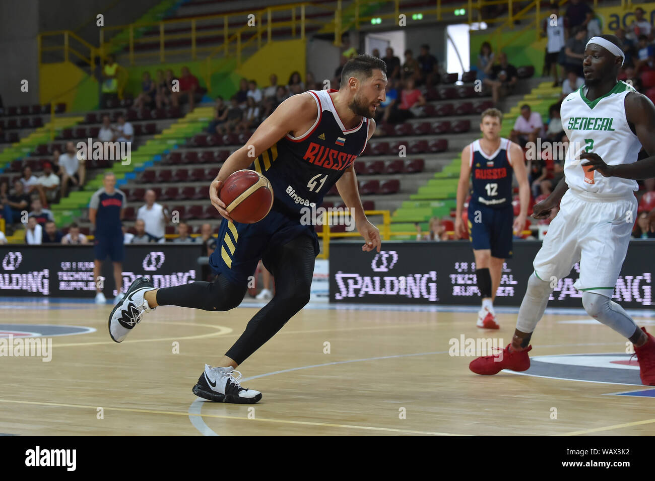 D´Almeida Xane; Thiam Djibril during Verona Basketball Cup - Russia vs  Senegal, Verona, Italy, 10 Aug 2019, Basket Basket Internazionali Stock  Photo - Alamy