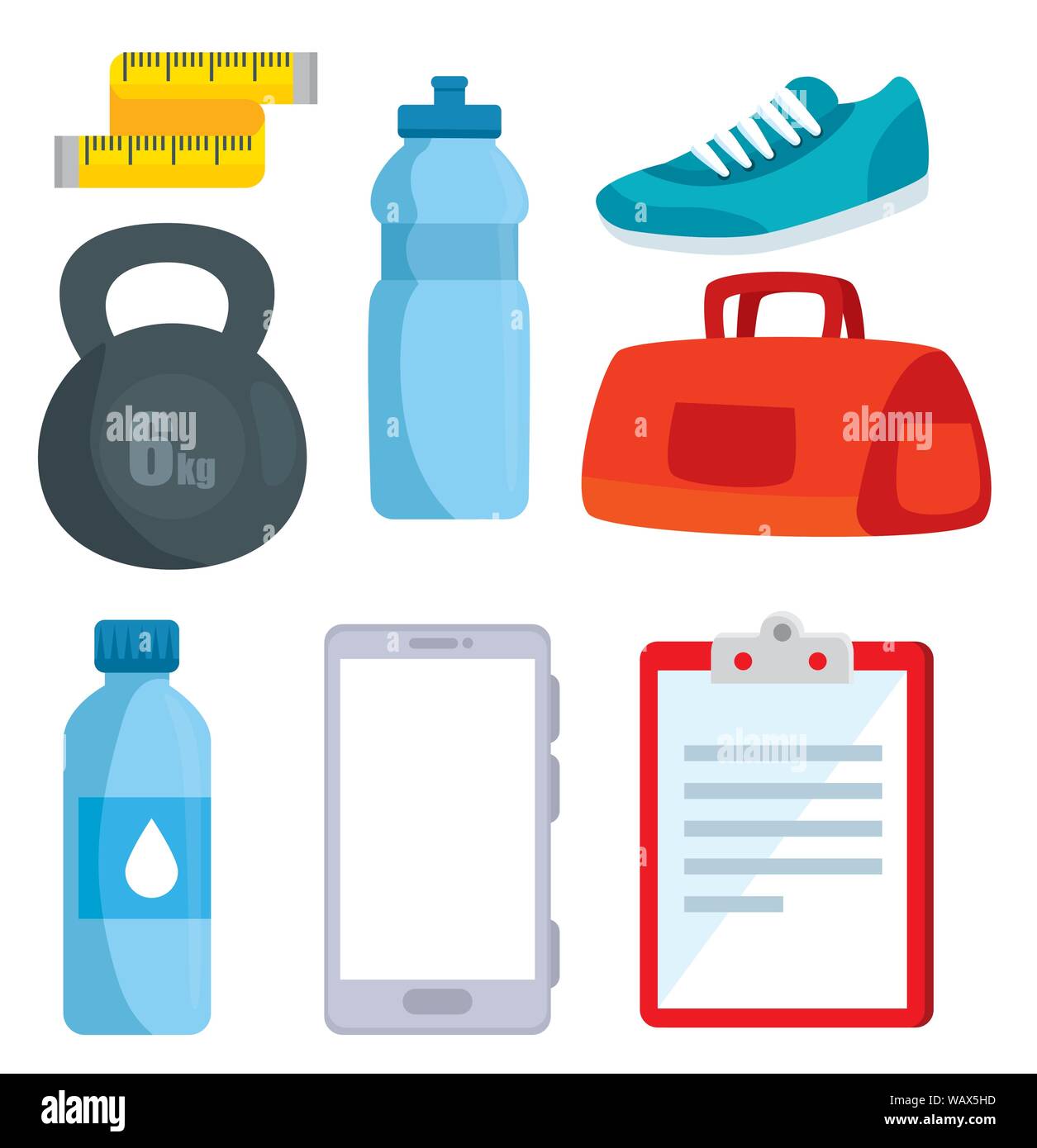 set of healthy lifestyle and fitness sport activity Stock Vector Image ...