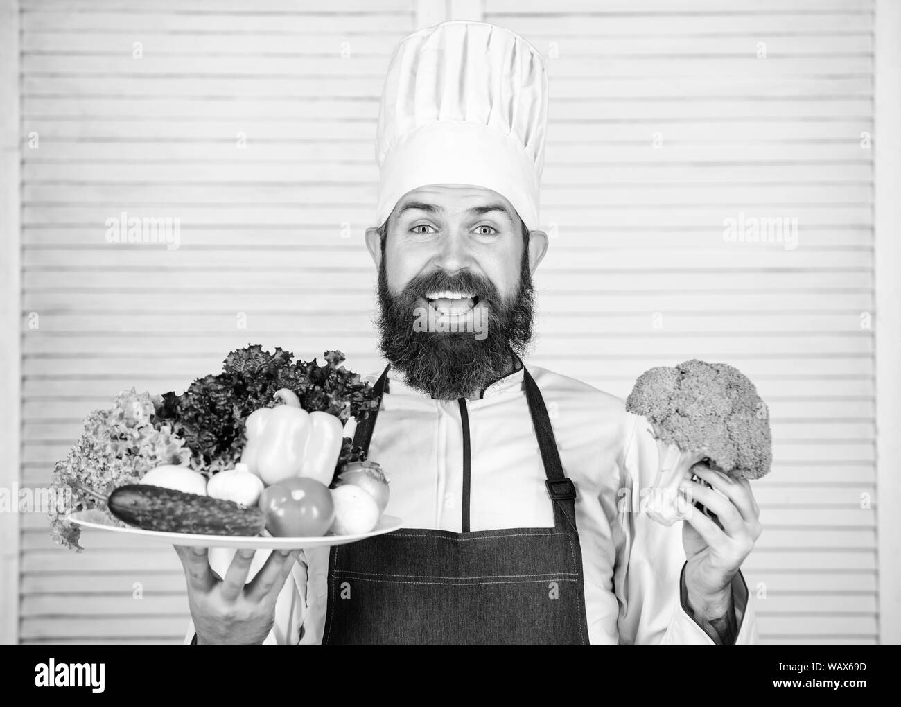 Organic food. Organic culinary recipe. Master chef use only eco ...