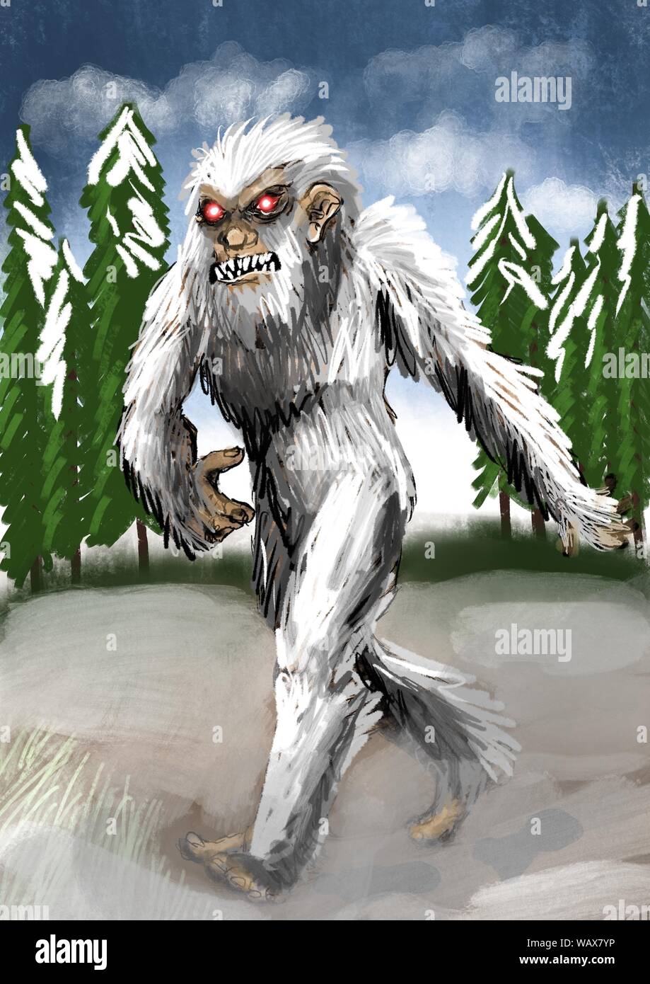 Yeti illustration hi-res stock photography and images - Alamy