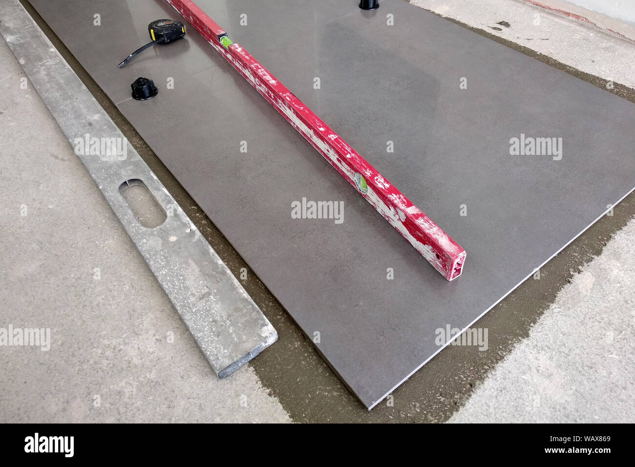 Ceramic Tiles And Tools For Tiler Floor Tiles Installation Home