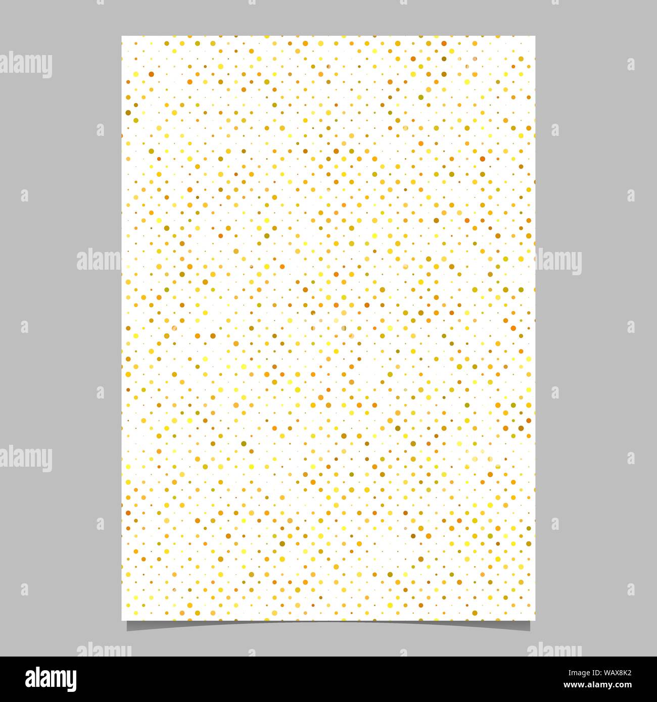 Yellow abstract circle pattern brochure background - vector stationery ...