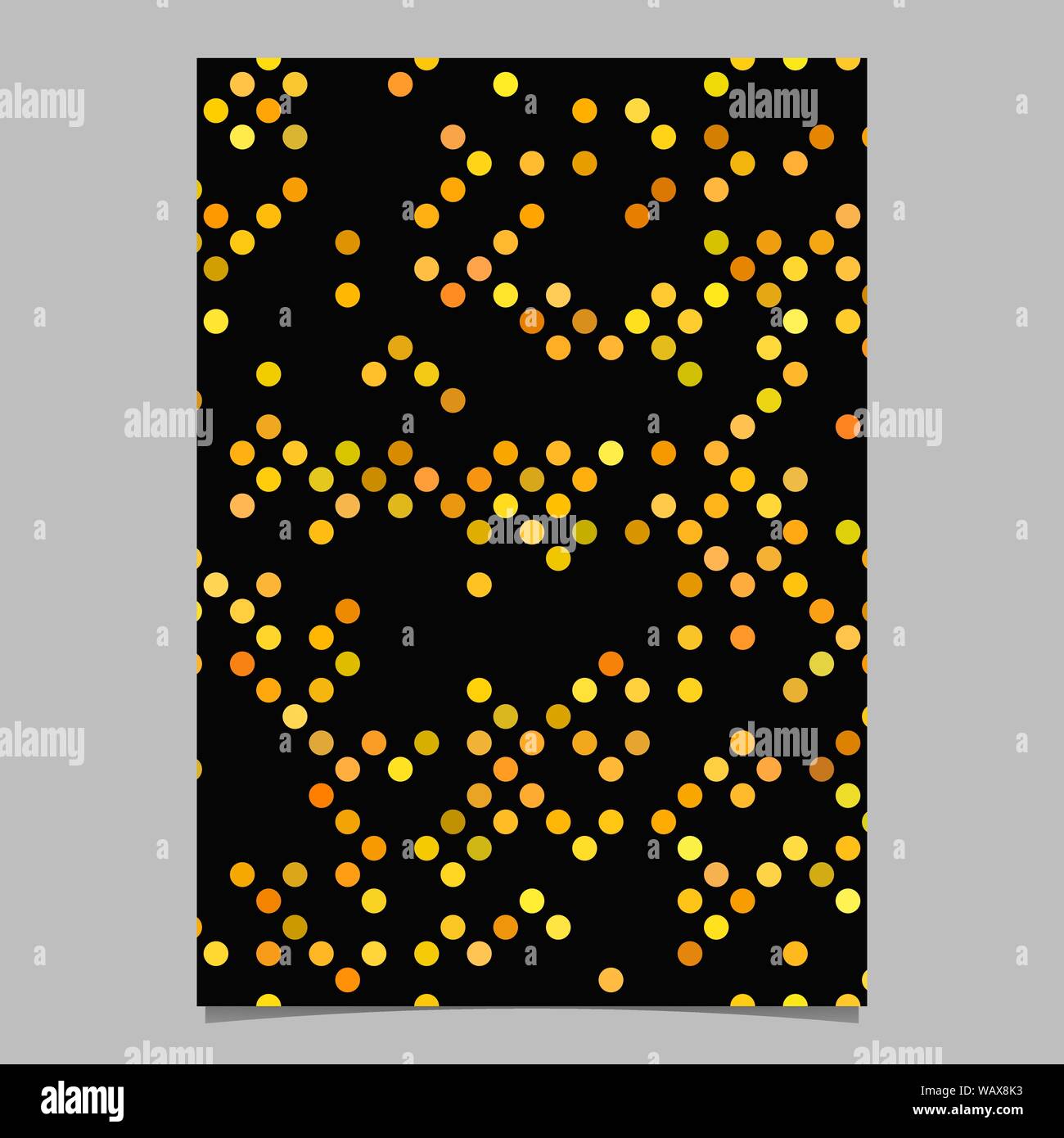 Yellow abstract circle pattern brochure background - vector stationery ...