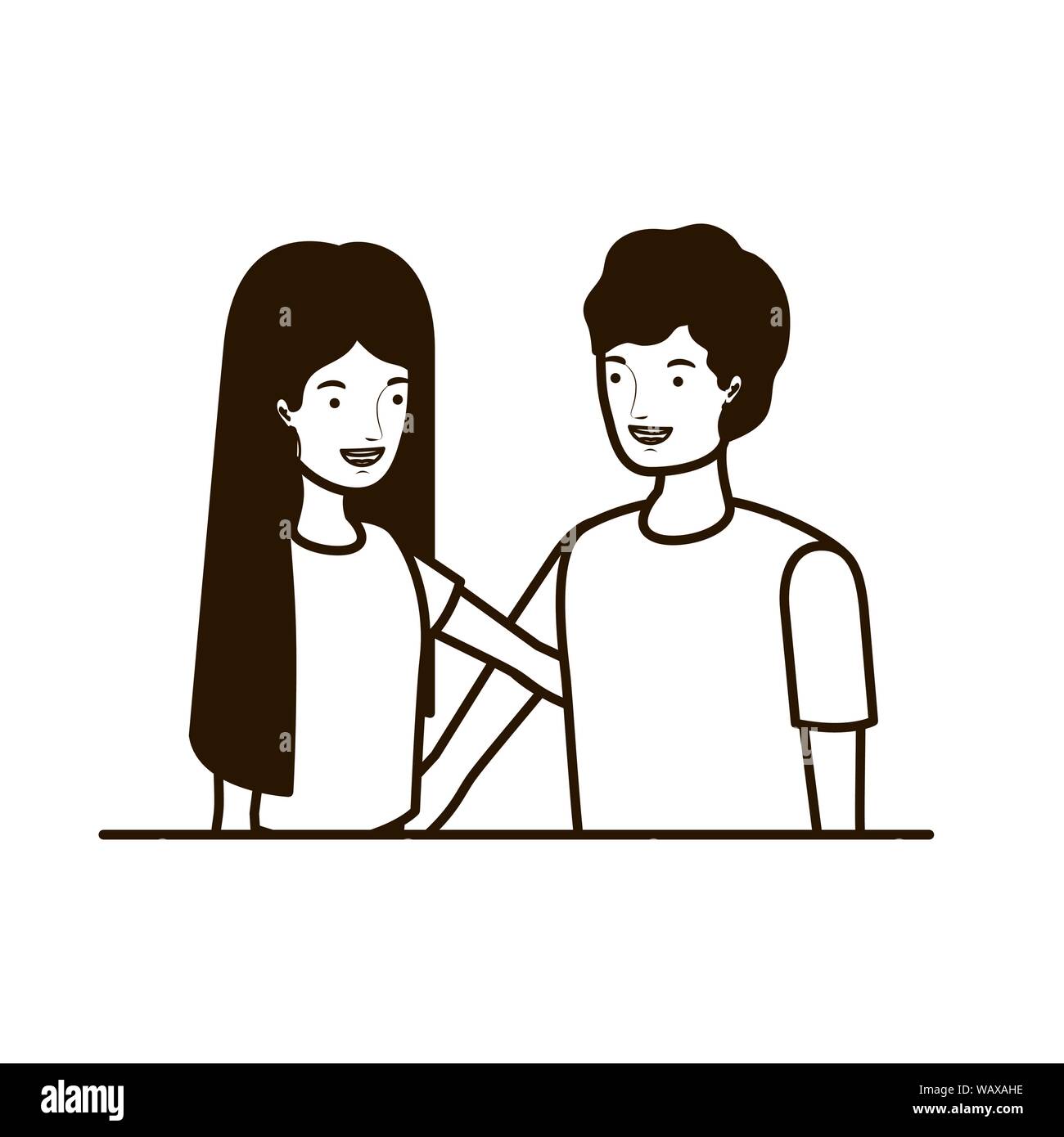 Black man silhouette hugging Cut Out Stock Images & Pictures - Alamy