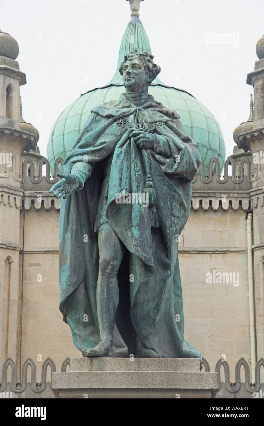 Brighton Sussex King lV Statue Stock Photo Alamy