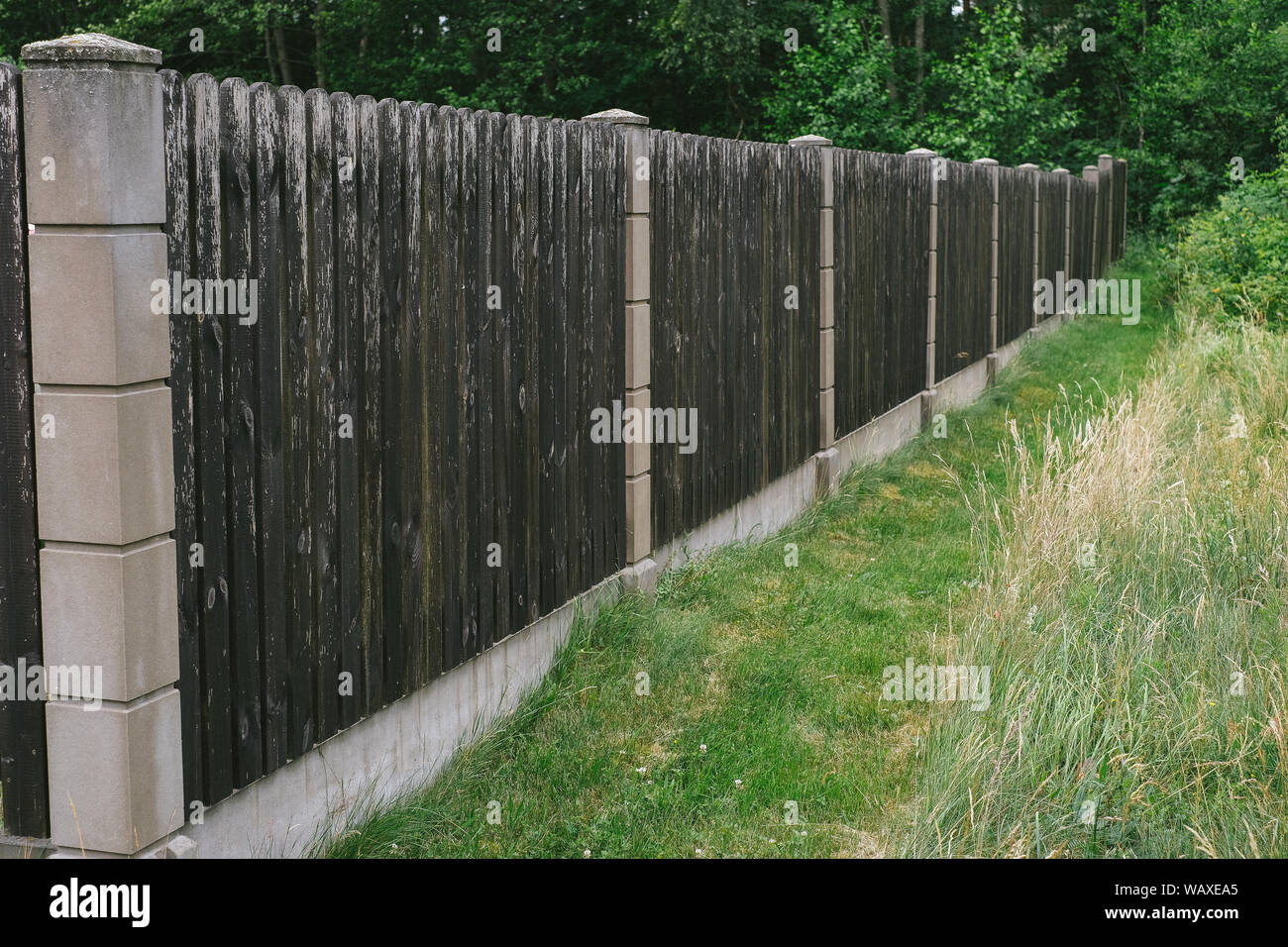 Privacy. Old fence in close-up Stock Photo