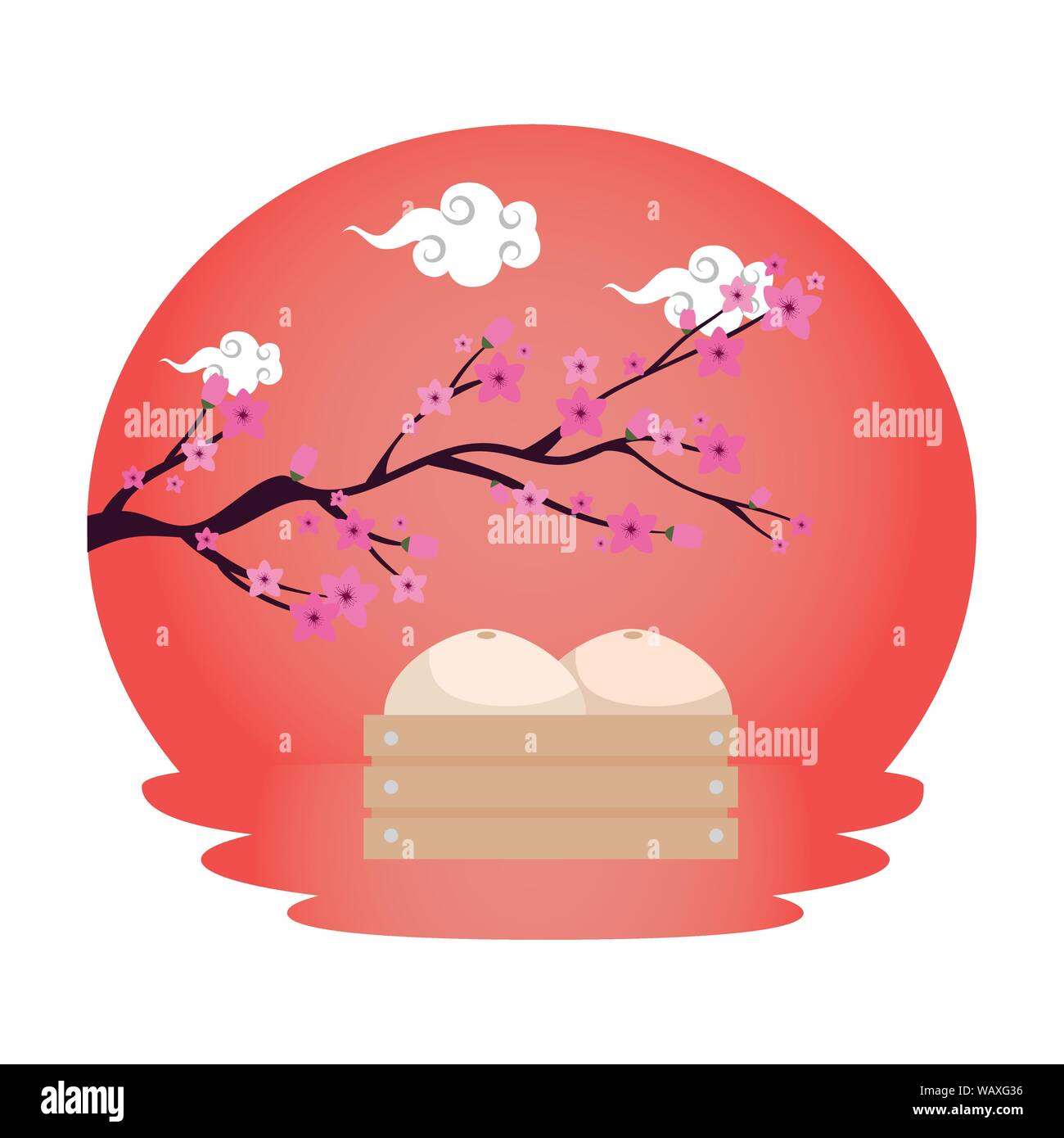 chinese tree branch with flowers Stock Vector Image & Art Alamy
