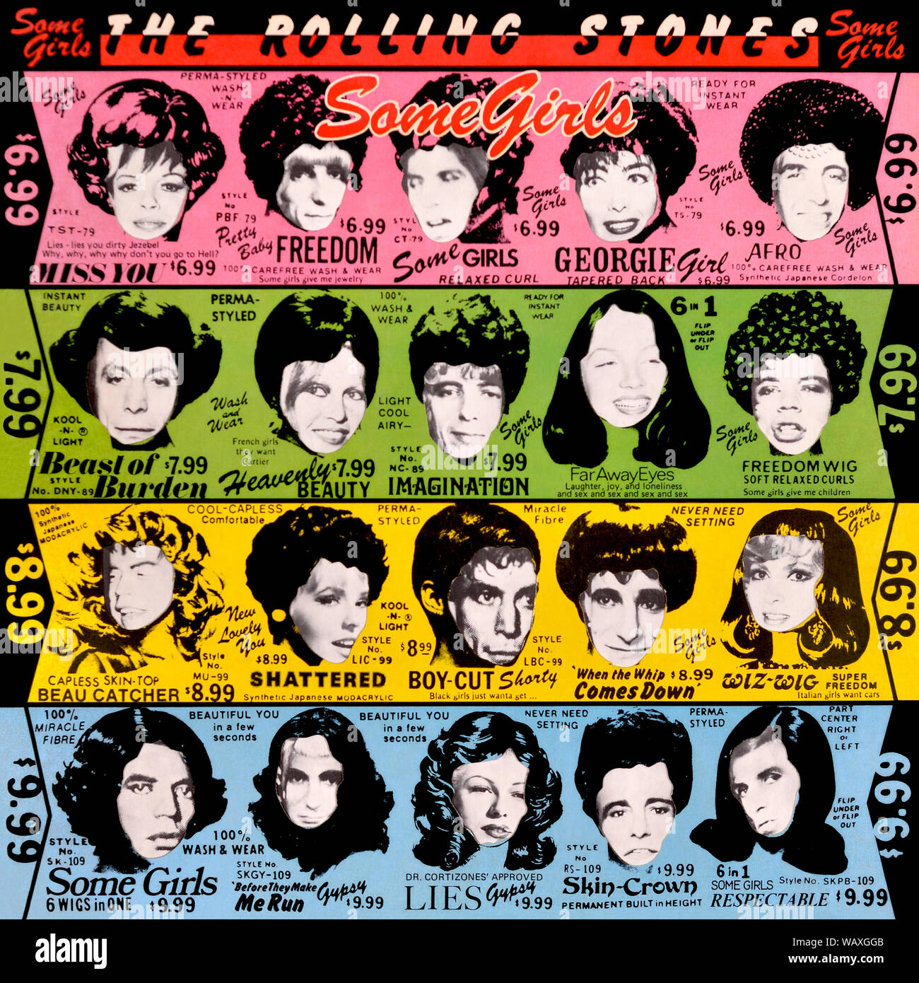 The Rolling Stones - original vinyl album cover - Some Girls - 1978 Stock Photo