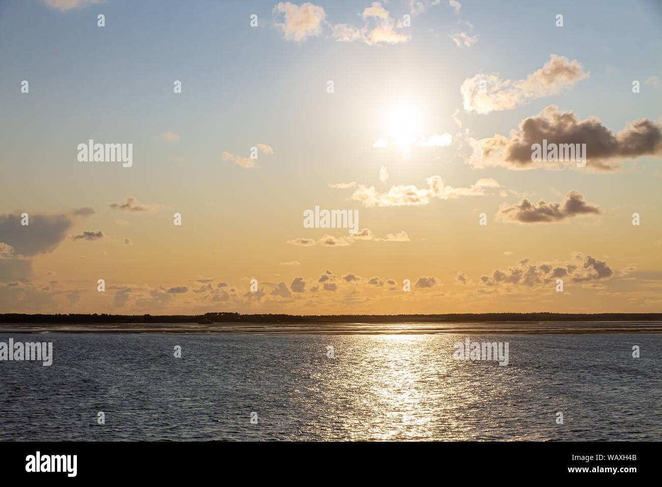 Sunset on island Amrum, Germany Stock Photo - Alamy